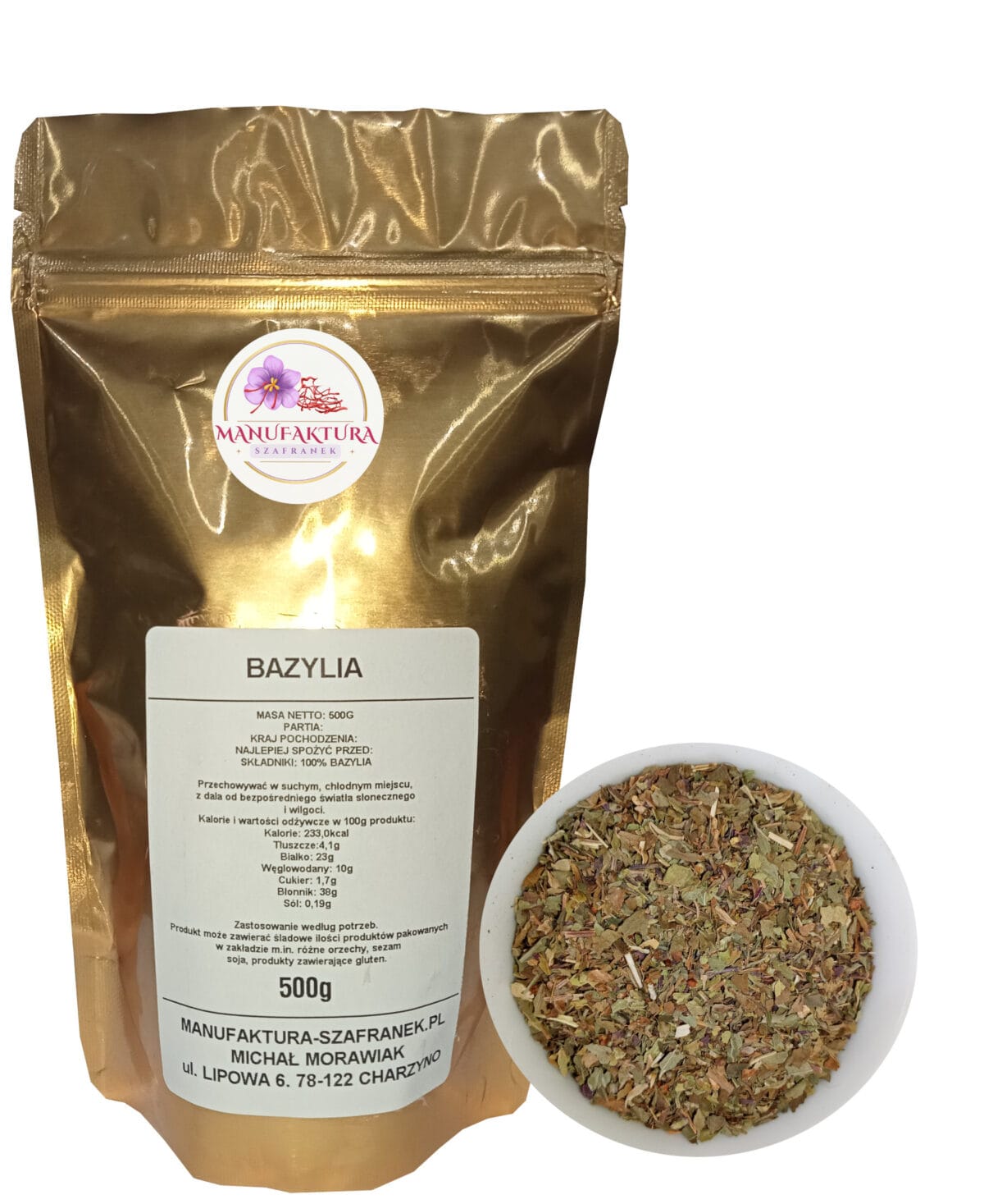 bazylia 500g+kolo BAZYLIA SUSZONA 500g