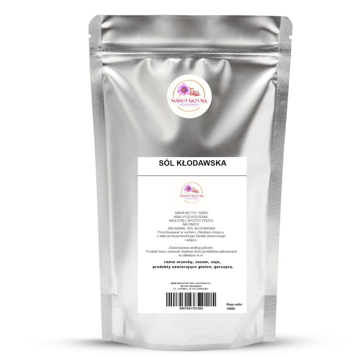 SÓL KŁODAWSKA 1kg kamienna, biała