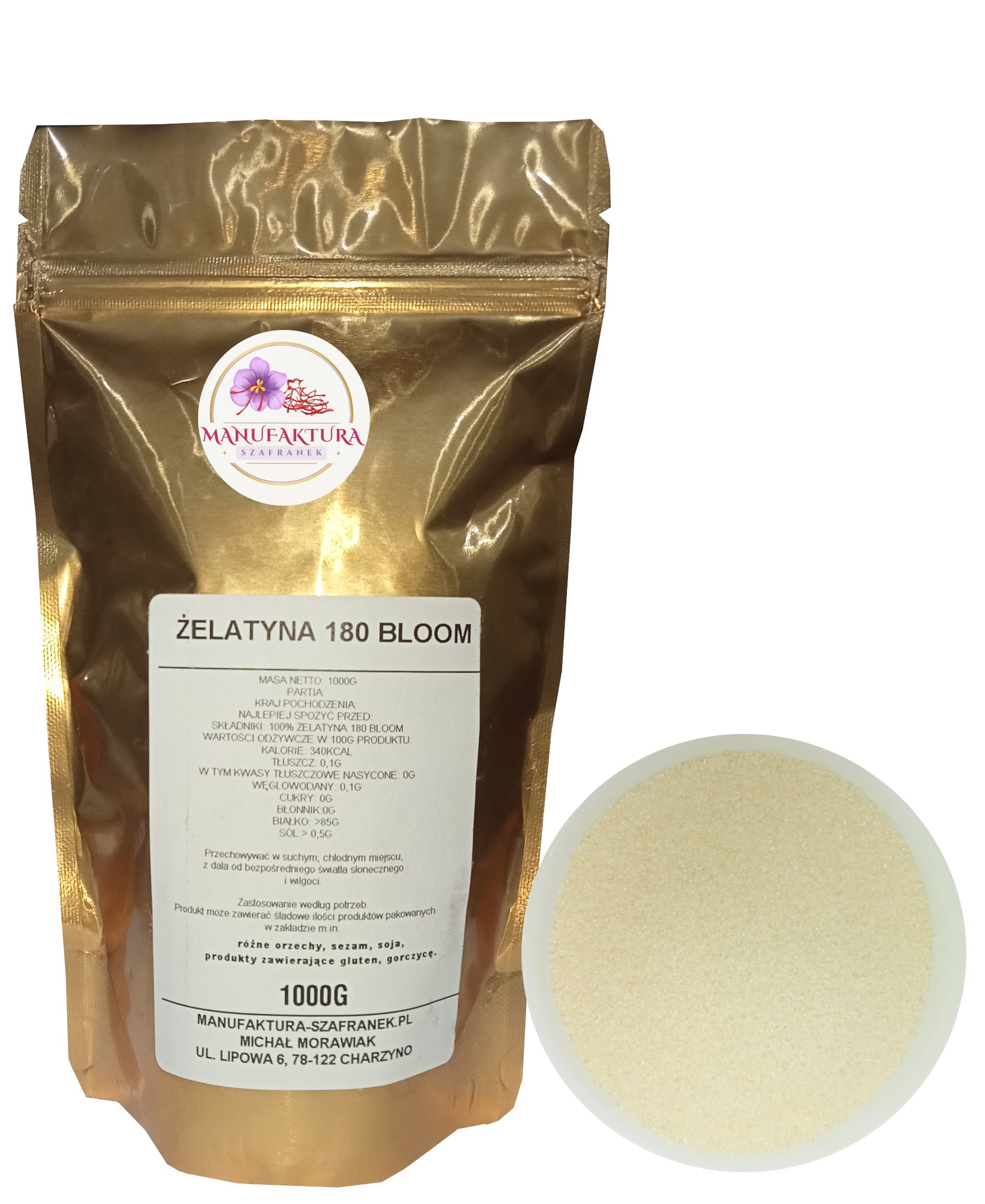 ŻELATYNA SPOŻYWCZA 180 BLOOM 1000g