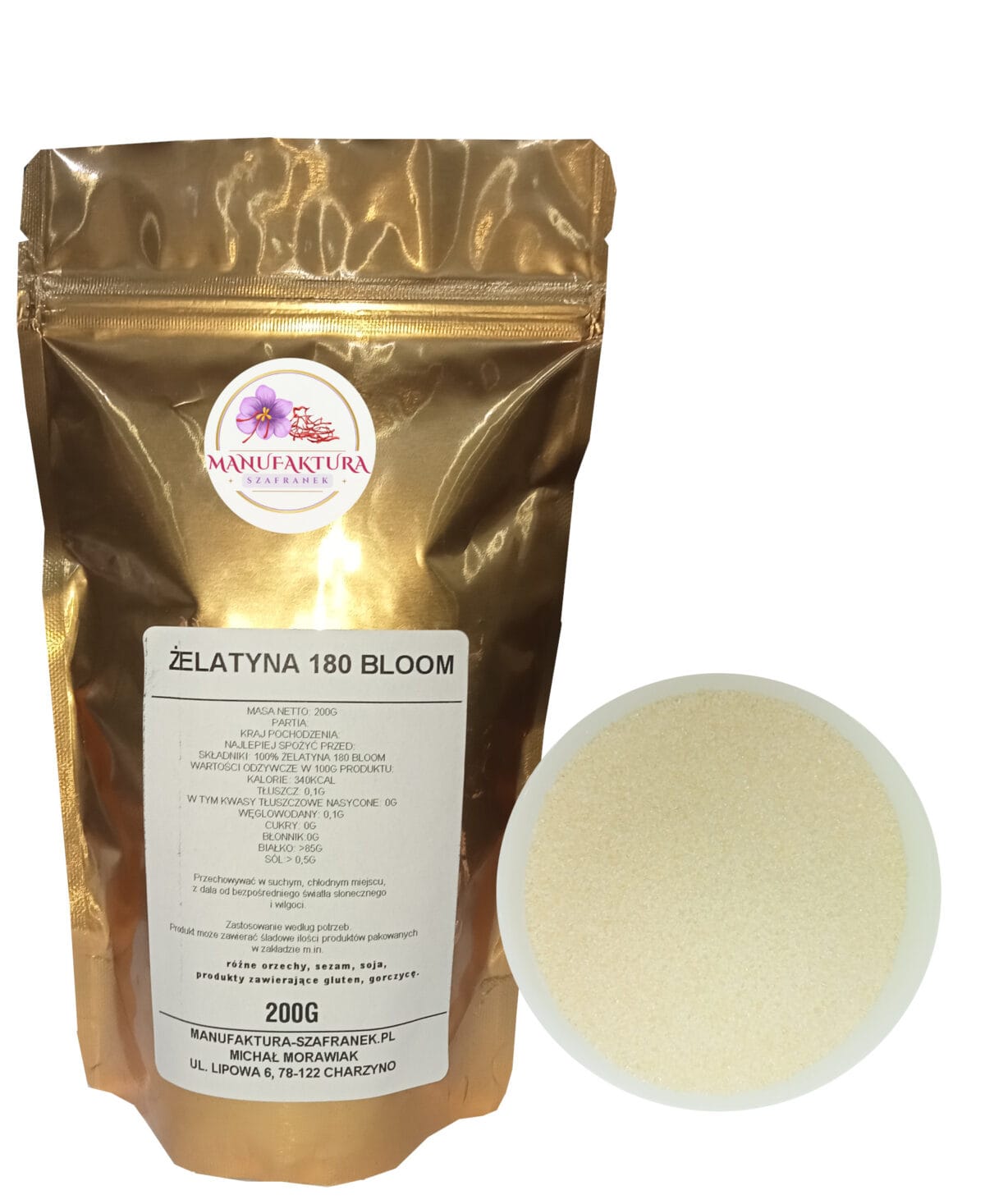 ŻELATYNA SPOŻYWCZA 180 BLOOM 200g