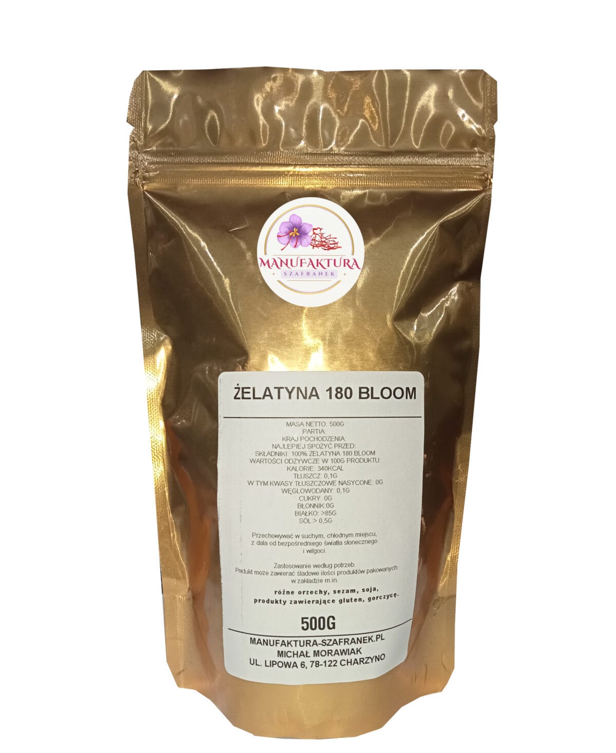 ŻELATYNA SPOŻYWCZA 180 BLOOM 500g