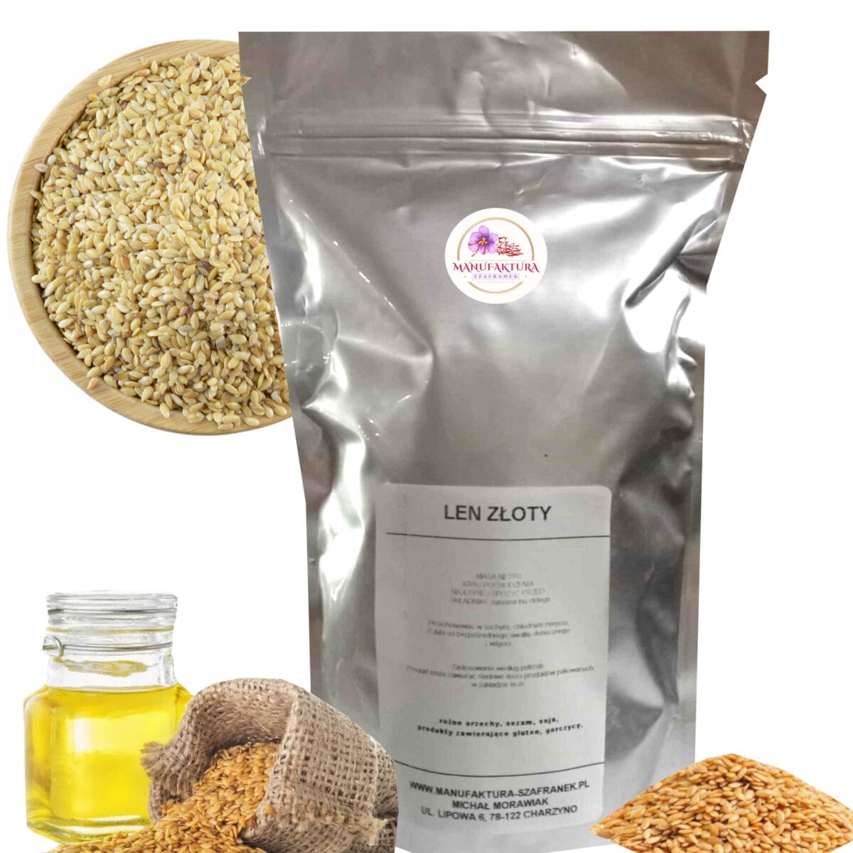 LEN ZŁOTY SIEMIĘ LNIANE ZŁOTE ZIARNO 1000G