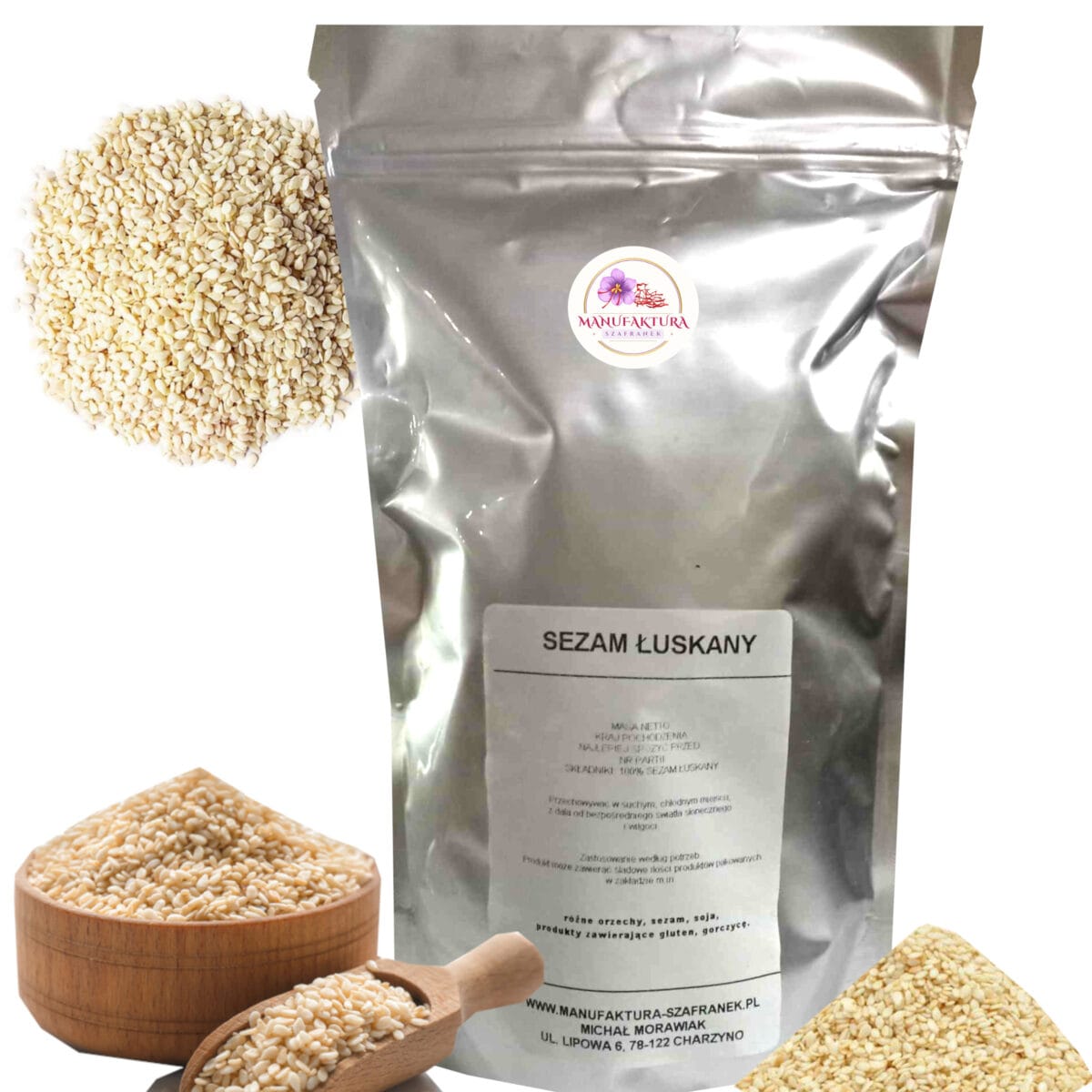 SEZAM BIAŁY ŁUSKANY 250g