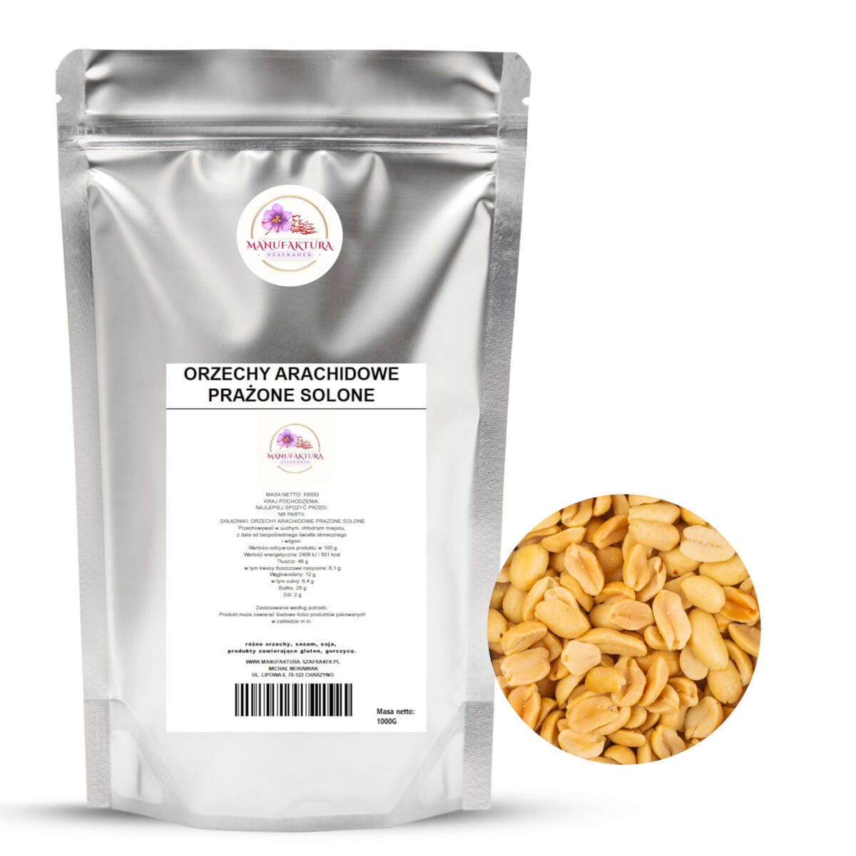 orzech ziemny solony 1kg+kolo ORZECHY ZIEMNE PRAŻONE SOLONE ARACHIDOWE