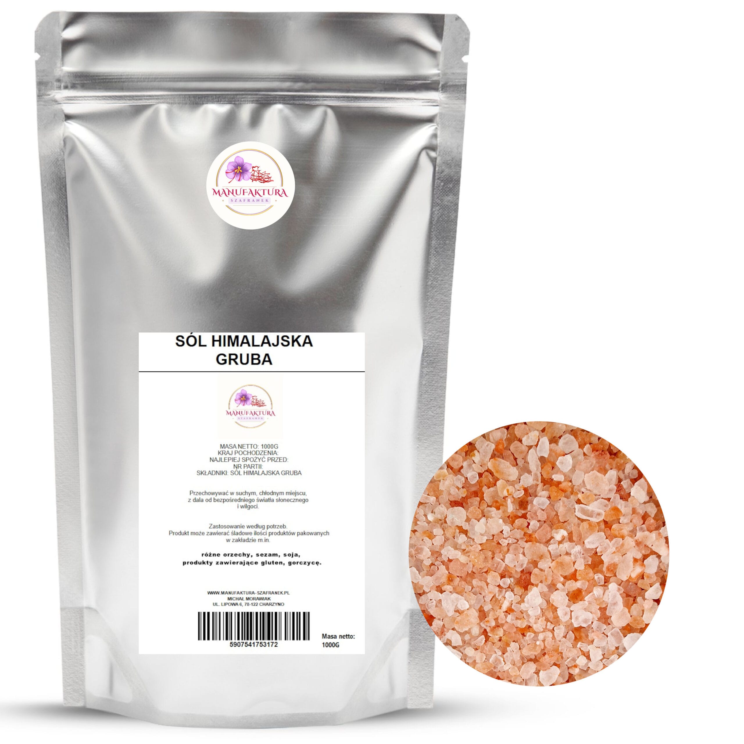 SÓL HIM GRUBA 1KG+KOLO SÓL HIMALAJSKA GRUBA