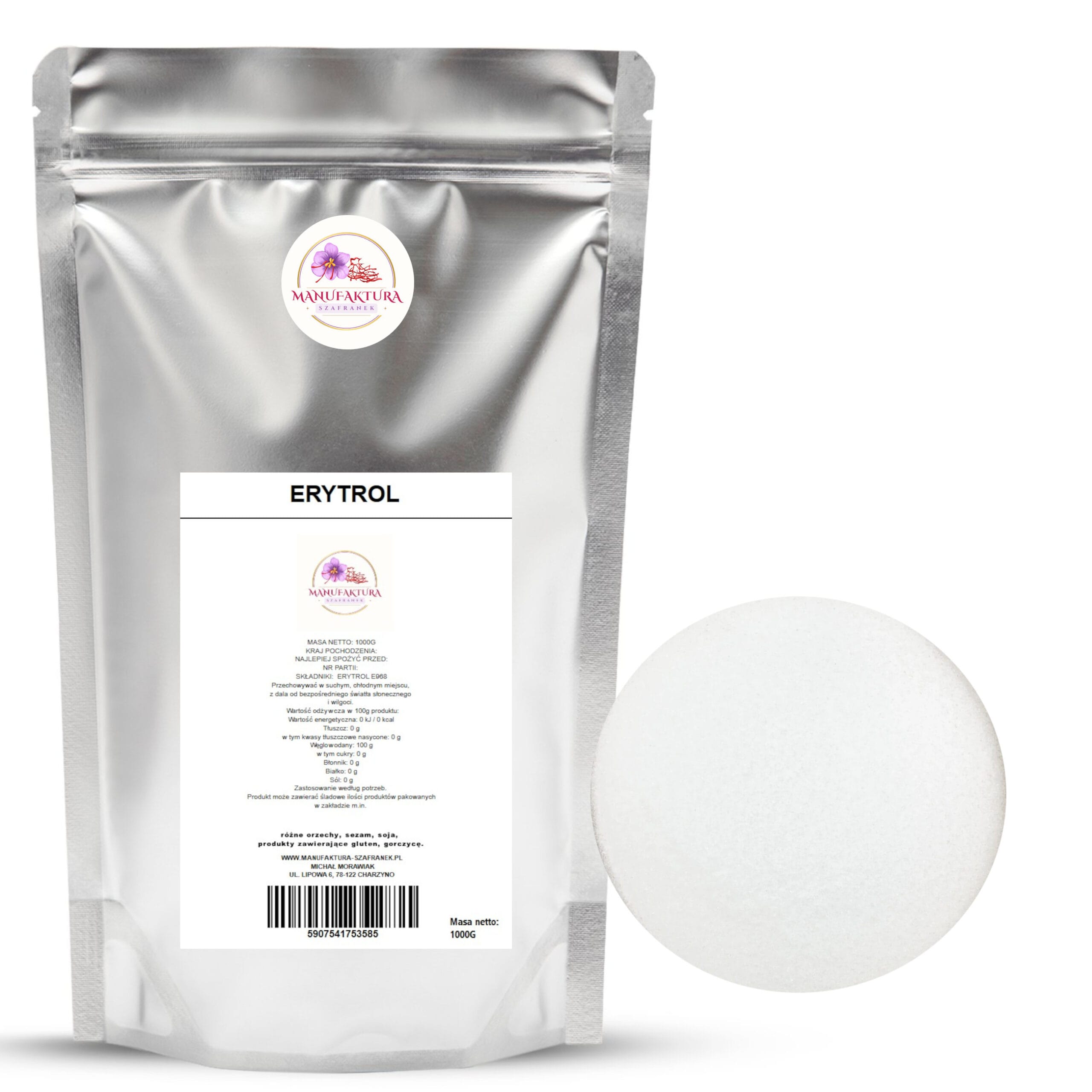 ERYT 1KG+KOLO ERYTROL Erytrytol - naturalny słodzik bez kalorii