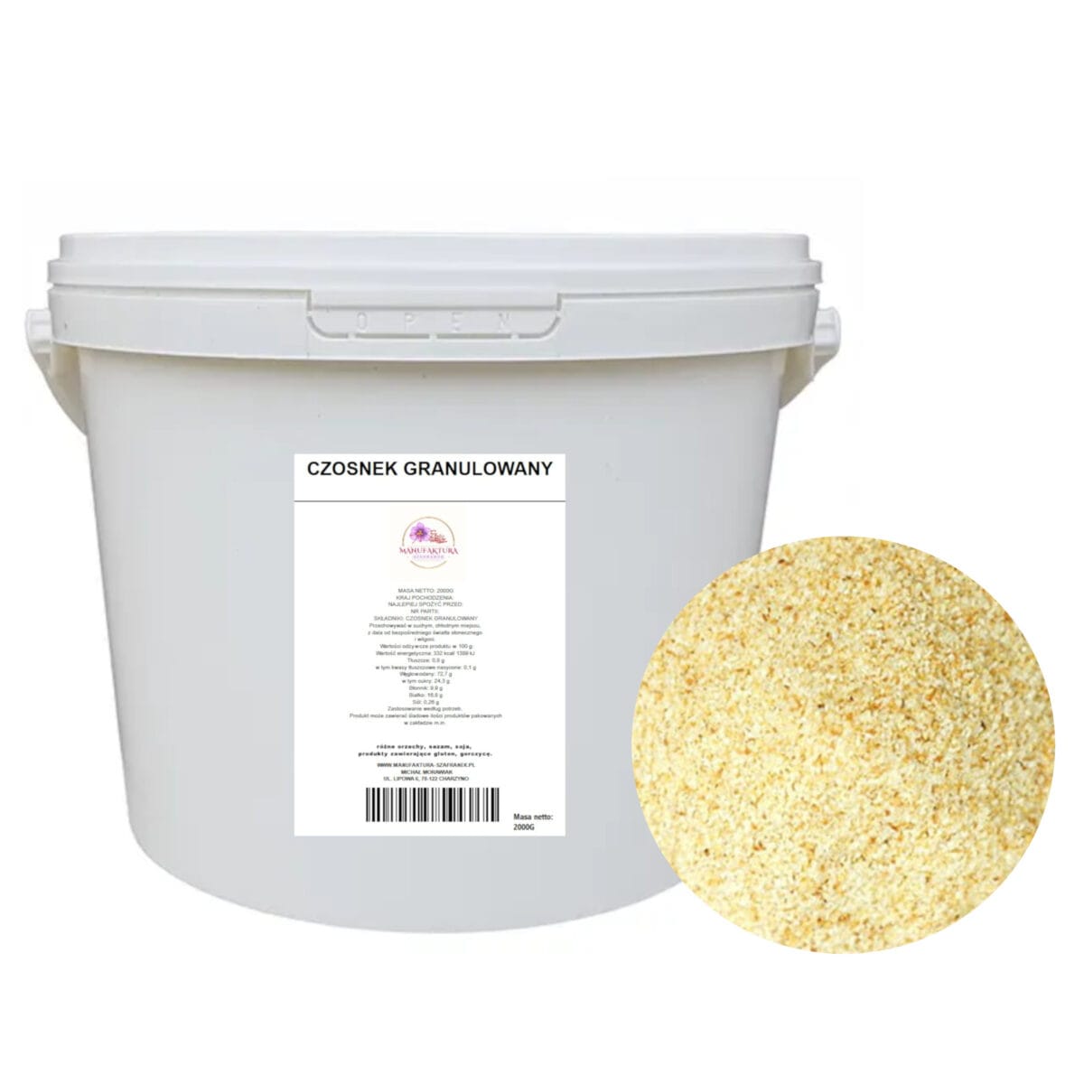 CZOSNEK GRANULOWANY 2KG 2000g NATURALNY HoReCa