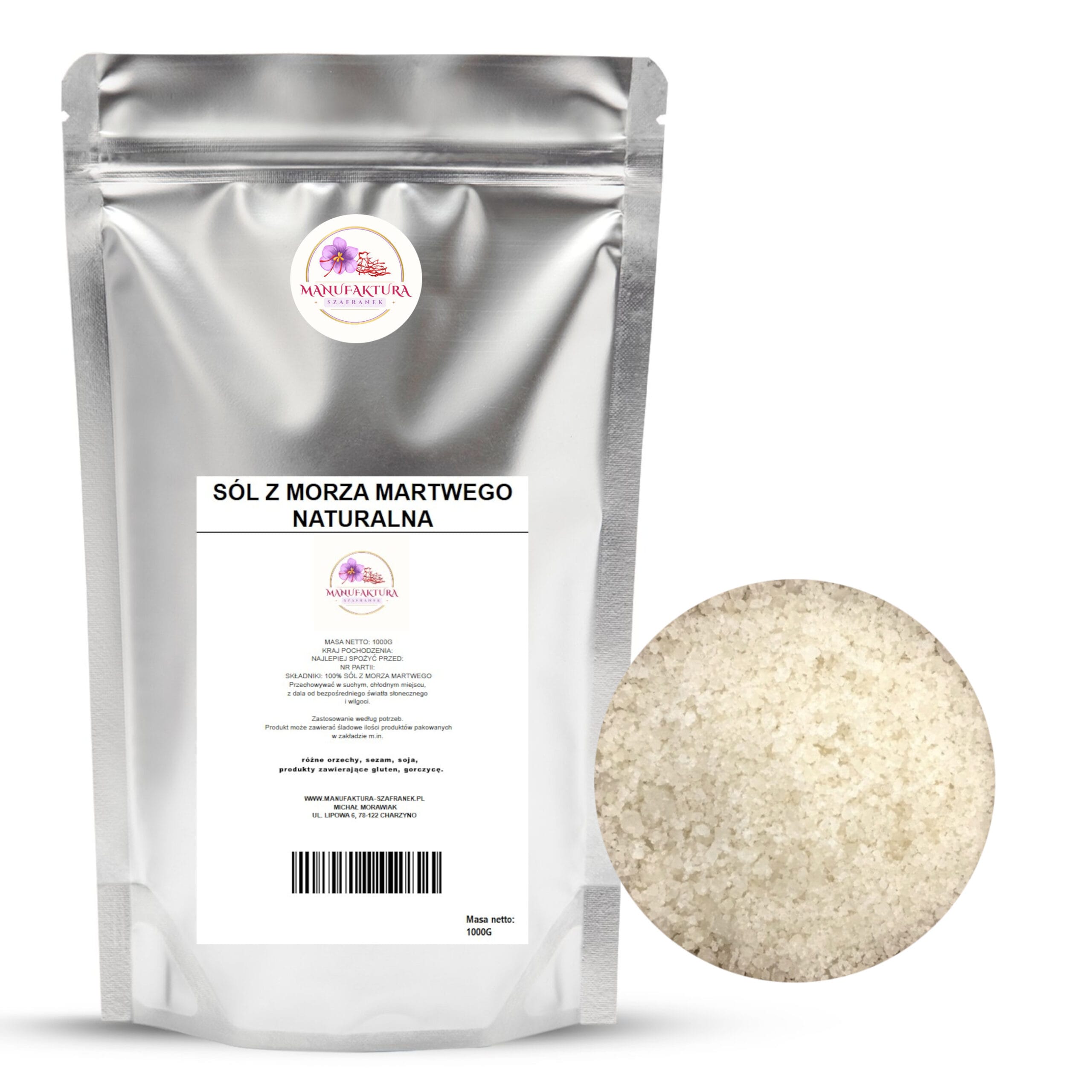 SÓL Z MORZA MARTWEGO 1KG+KOLO SÓL Z MORZA MARTWEGO NATURALNA