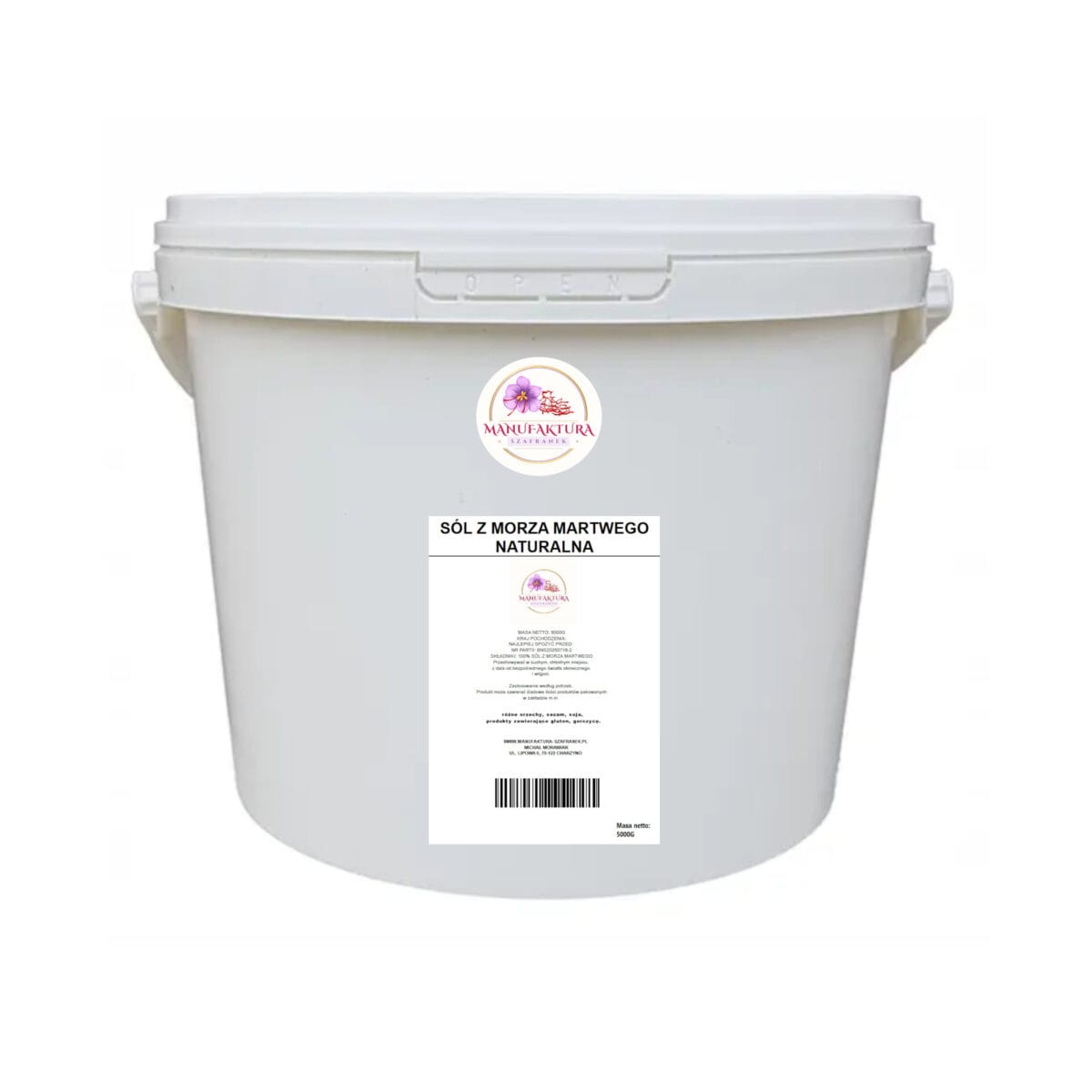 Sól z Morza Martwego naturalna do kąpieli relaksująca nieoczyszczona 5 kg