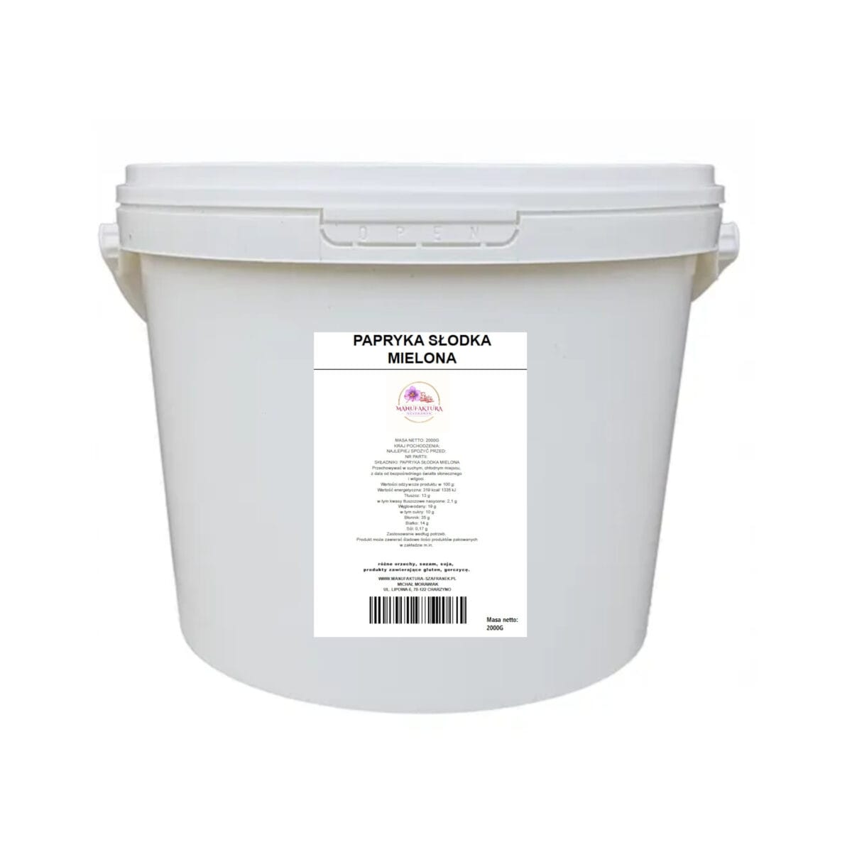 PAPRYKA SŁODKA CZERWONA MIELONA 2000g 2KG HoReCa