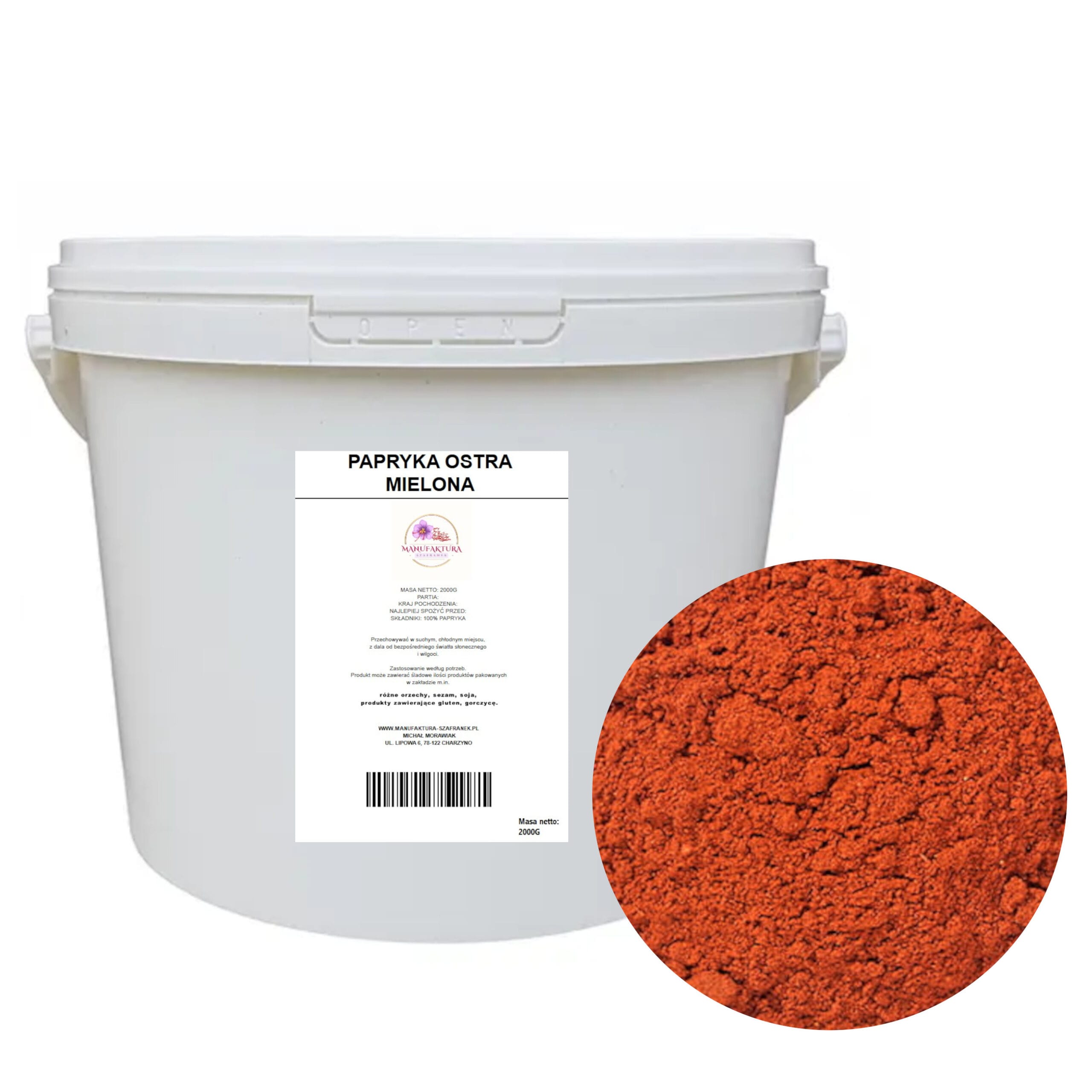 papryka ostra 2kg+kolo PAPRYKA OSTRA MIELONA 2000g 2kg HoReCa