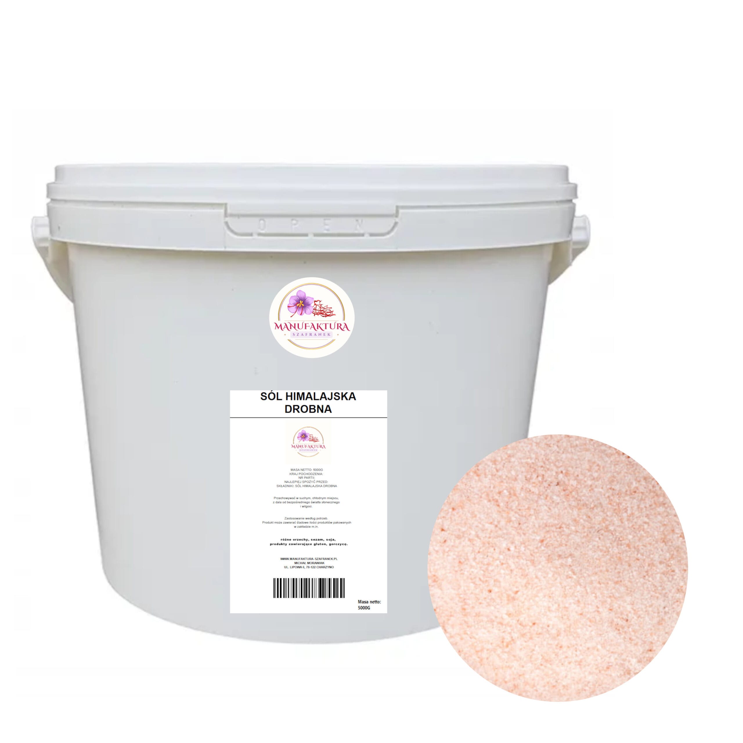 SÓL HIMALAJSKA DROBNA różowa niejodowana 5kg