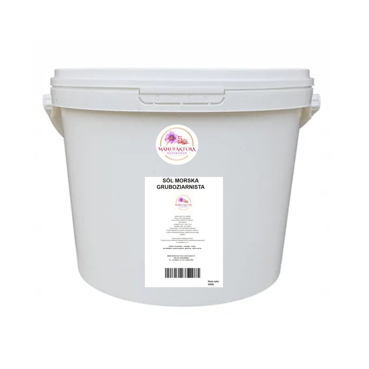 Sól MORSKA gruboziarnista NATURALNA 5kg