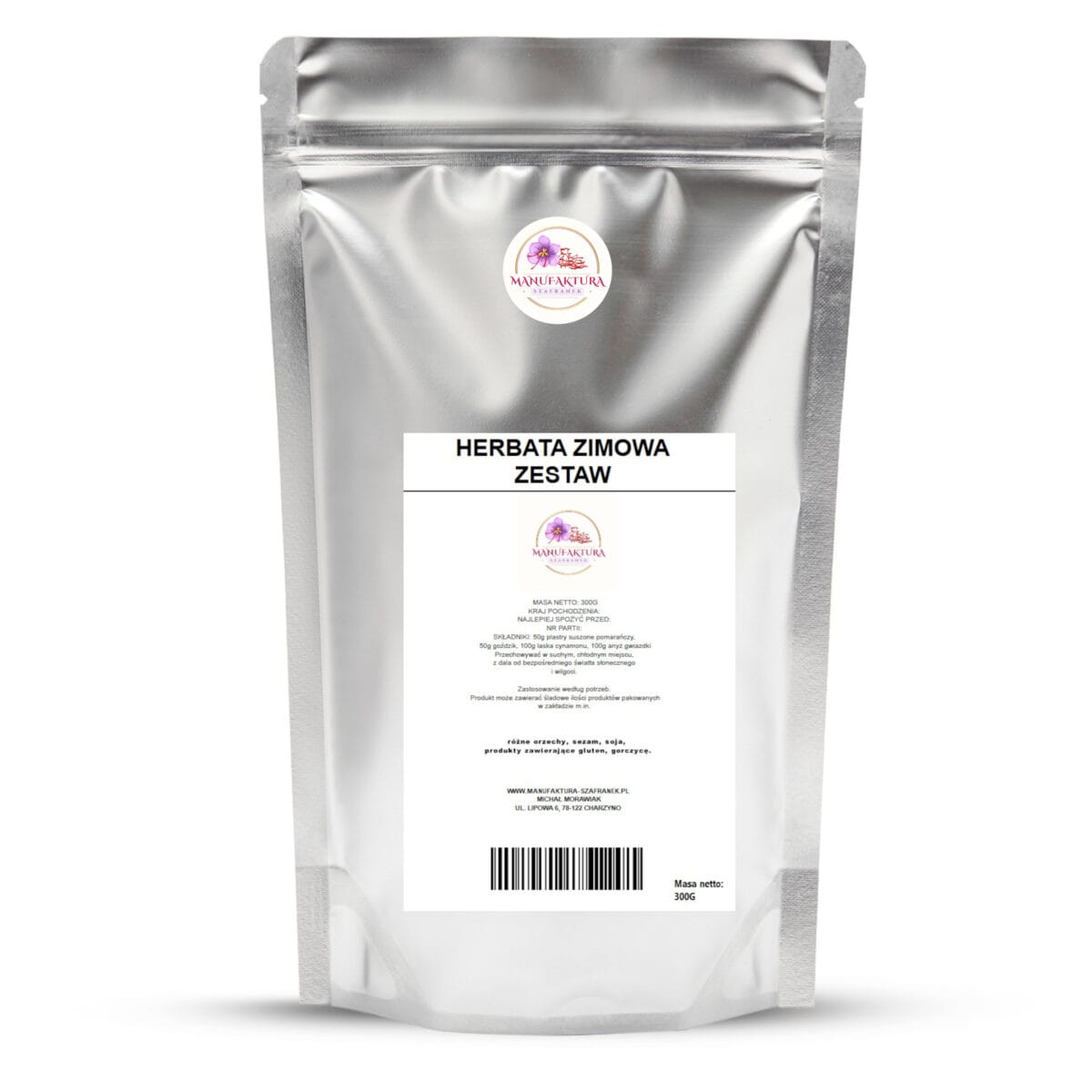 ZESTAW ZIMOWY CYNAMON LASKA ANYŻ GOŹDZIKI POMARAŃCZE 300G DO GRZAŃCA