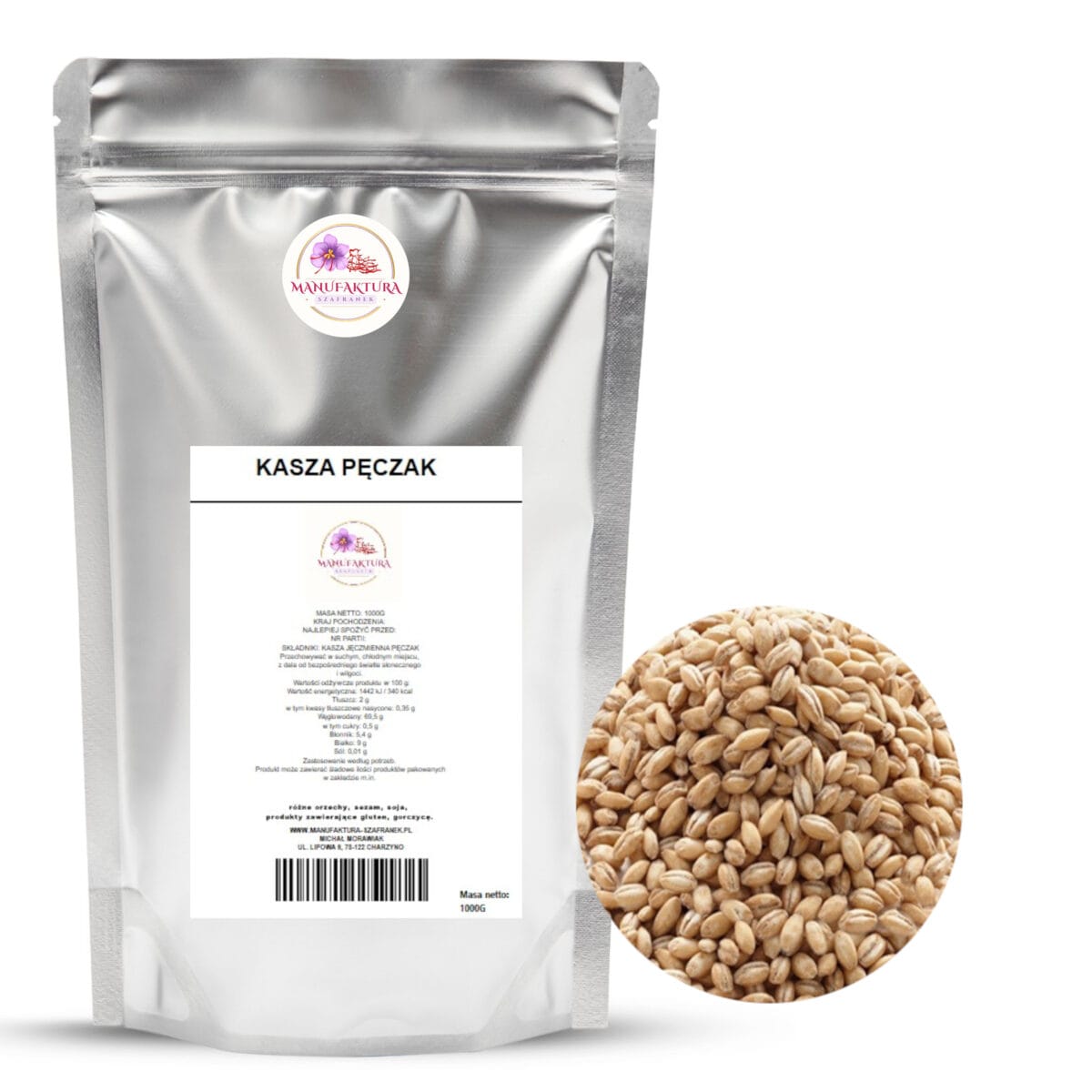 KASZA PĘCZAK 1KG+KOLO KASZA JĘCZMIENNA PĘCZAK