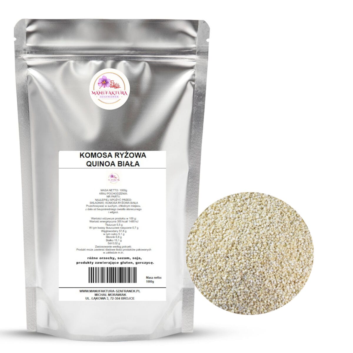 QUINOA KOMOSA RYŻOWA BIAŁA