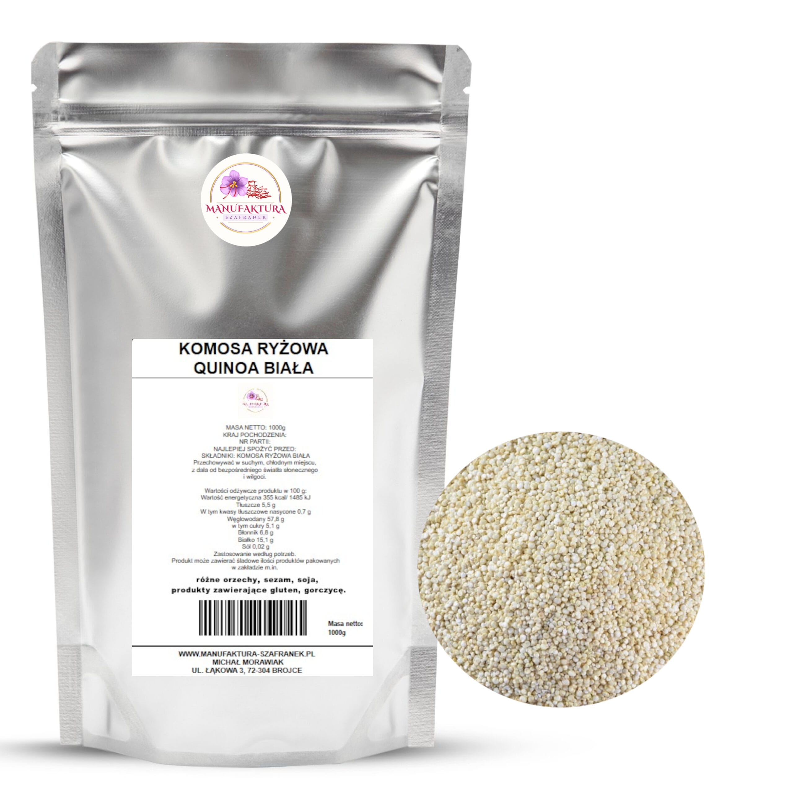 QUINOA KOMOSA RYŻOWA BIAŁA