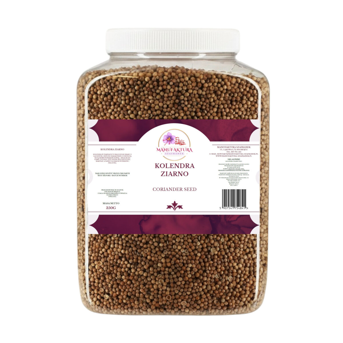 KOLENDRA ZIARNO 350g słoik PET